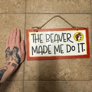 Bucees beaver wall hanging